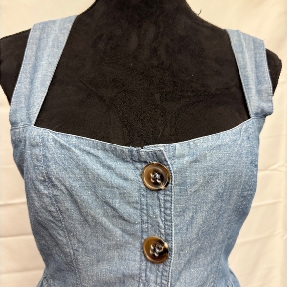 Free People Carolina Chambray Mini Dress Blue - Picture 4 of 9